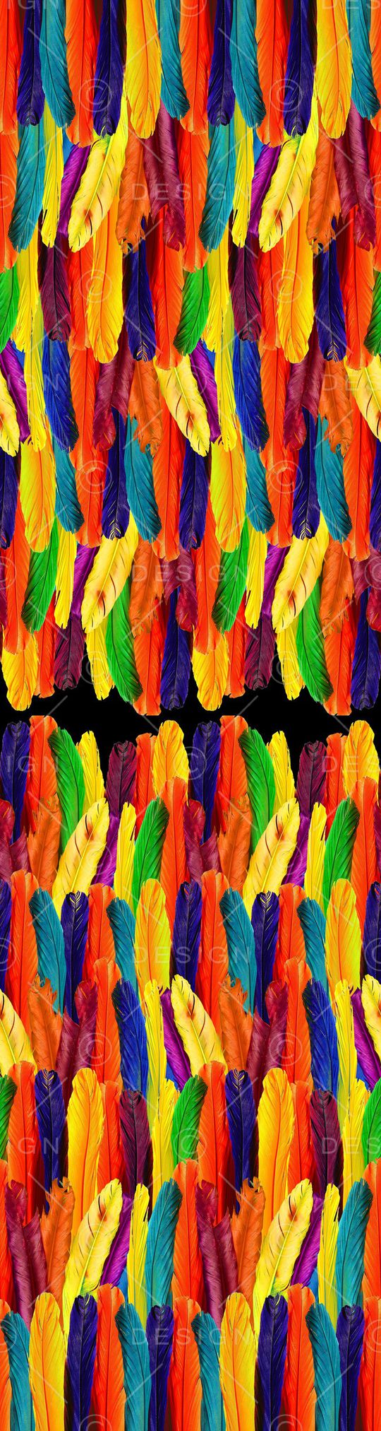 排列 羽毛 五彩 七彩 印花华亿平台图片