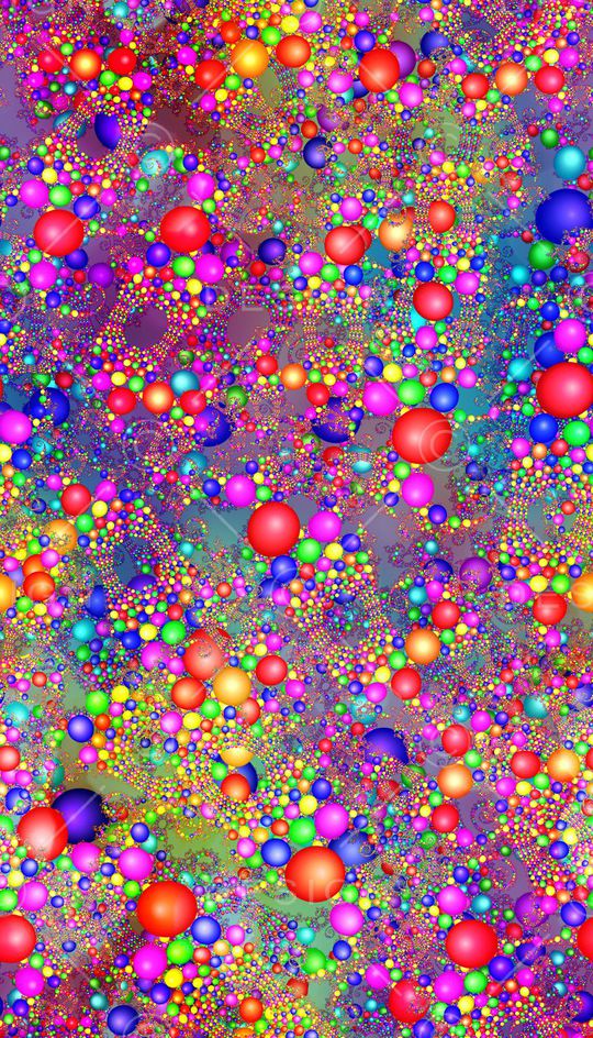 几何 圆形 球形 彩色 蓝底 印花华亿平台图片