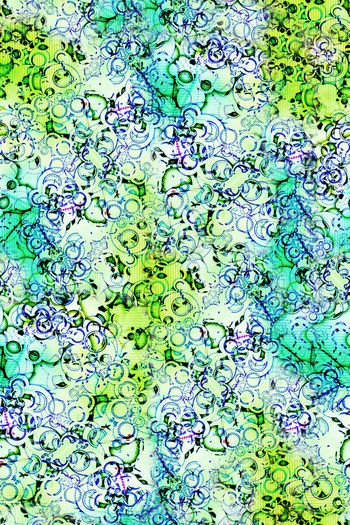 242291-WT027水彩几何抽象图案印花华亿平台