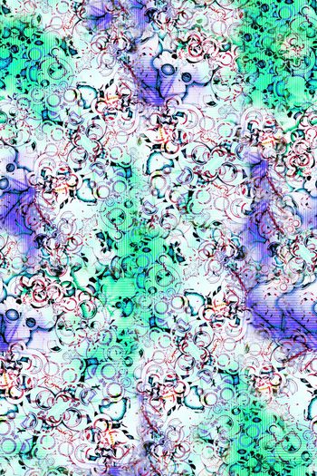 242292-水彩几何抽象图案印花华亿平台