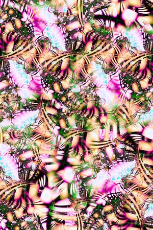 抽象 光线 炫光 彩色 线条 蝴蝶 印花华亿平台图片