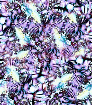 242321-抽象光线炫光彩色线条华亿平台蝶形印花