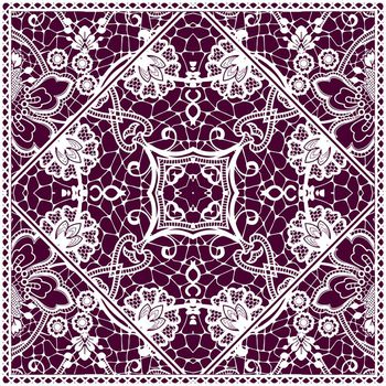 242430-蕾丝布图形印花华亿平台方巾