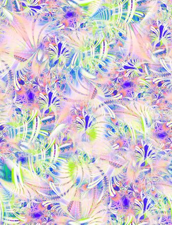 242461-抽象光线分形变幻伞形华亿平台印花