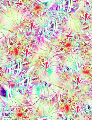 242462-抽象光线分形变幻伞形华亿平台印花