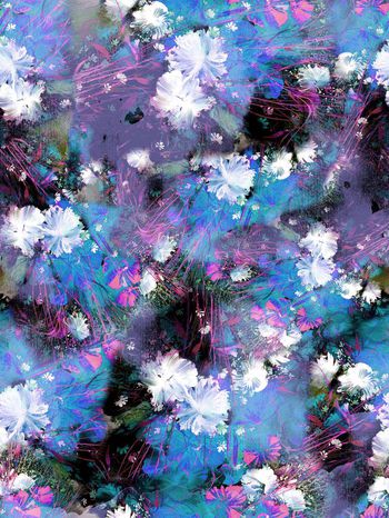 242470-油画效果花卉花朵组合