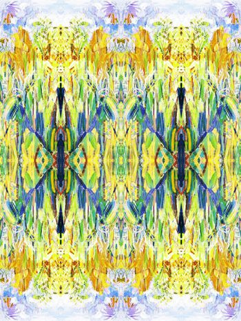 242490-油画笔触抽象民族风印花华亿平台