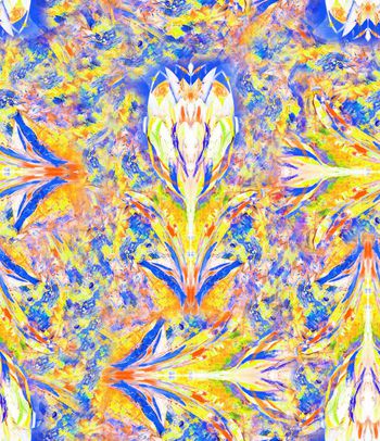 242522-WT039油画笔触抽象点随意花卉印