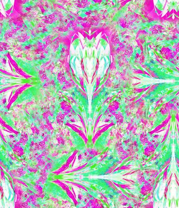 242524-油画笔触抽象点随意花卉印花华亿平台