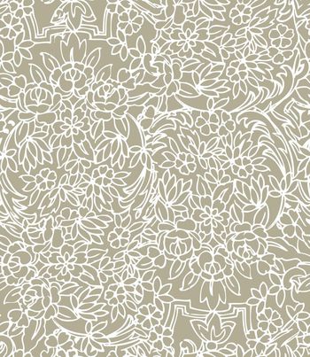 242529-中国古典传统花纹白描描线花卉印花花