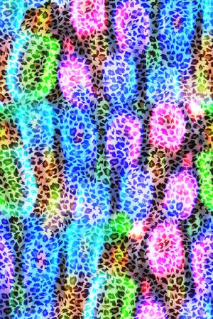 几何  朦胧 微生物 七彩 印花华亿平台图片