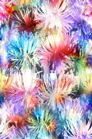 柱状花 菊花 盛开 花卉 花朵 服装 印花华亿平台图片