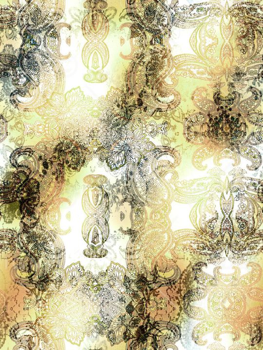 腰果花 复古 富贵 民族风 服装印花华亿平台图片