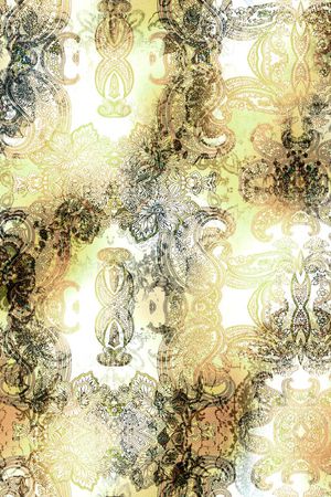 腰果花 复古 富贵 民族风 服装印花华亿平台图片