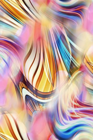 梦幻 多彩 线条 曲线 渐变印花华亿平台图片