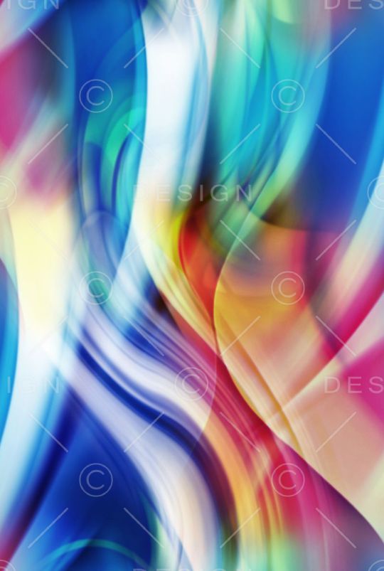 梦幻 多彩 线条 七彩 曲线 渐变印花华亿平台图片