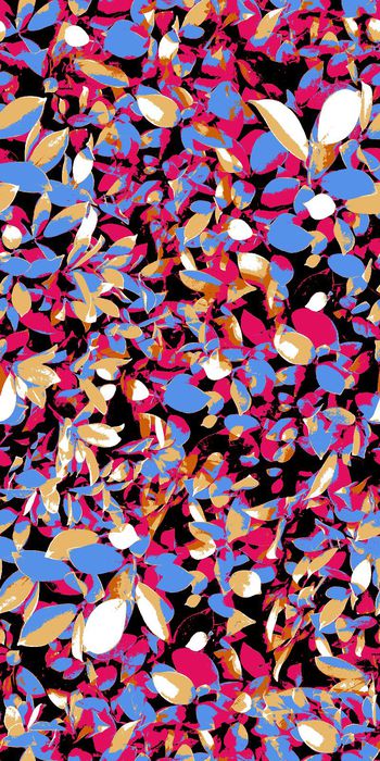 244586-抽象叶子花瓣清新乱花倒插印花华亿平台