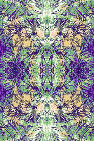 中国 对称 水墨 花鸟 服装 印花华亿平台图片