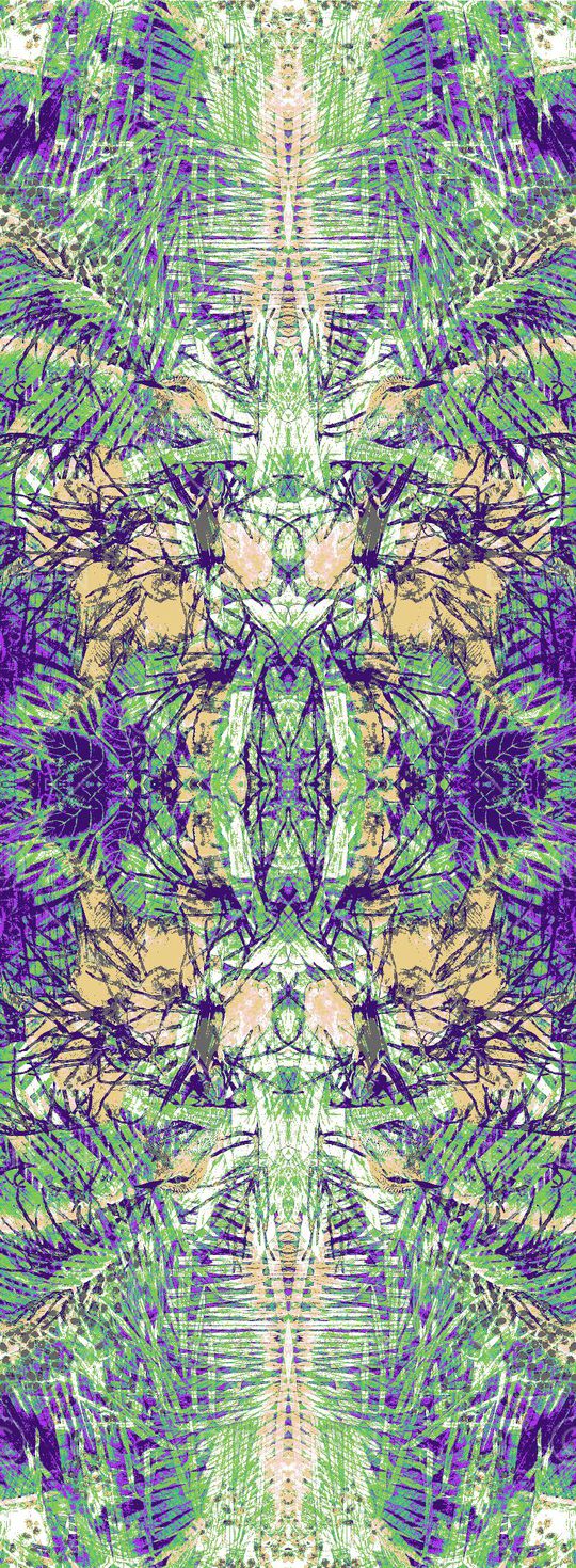 中国 对称 水墨 花鸟 服装 印花华亿平台图片