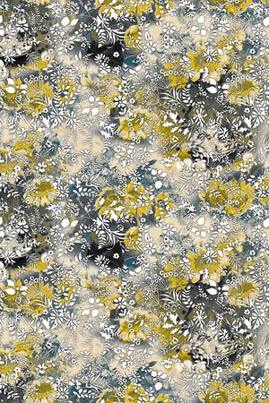 数码 服装 精细 树叶 花卉  花朵印花华亿平台图片