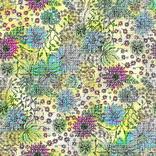 数码 服装 凹凸纹理 花卉 花朵 印花华亿平台图片