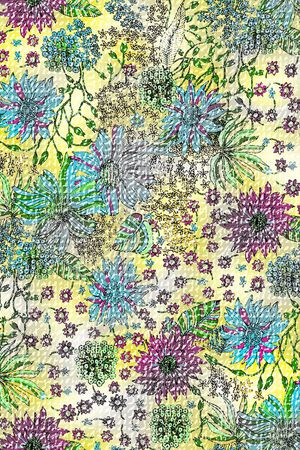 数码 服装 凹凸纹理 花卉 花朵 印花华亿平台图片