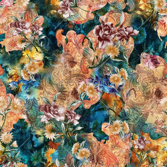 爆款散花印花华亿平台图片