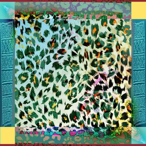 豹纹 方巾 动物纹 虎纹 几何 复古 印花华亿平台图片