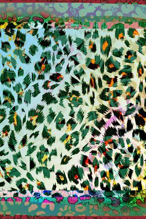 豹纹 方巾 动物纹 虎纹 几何 复古 印花华亿平台图片