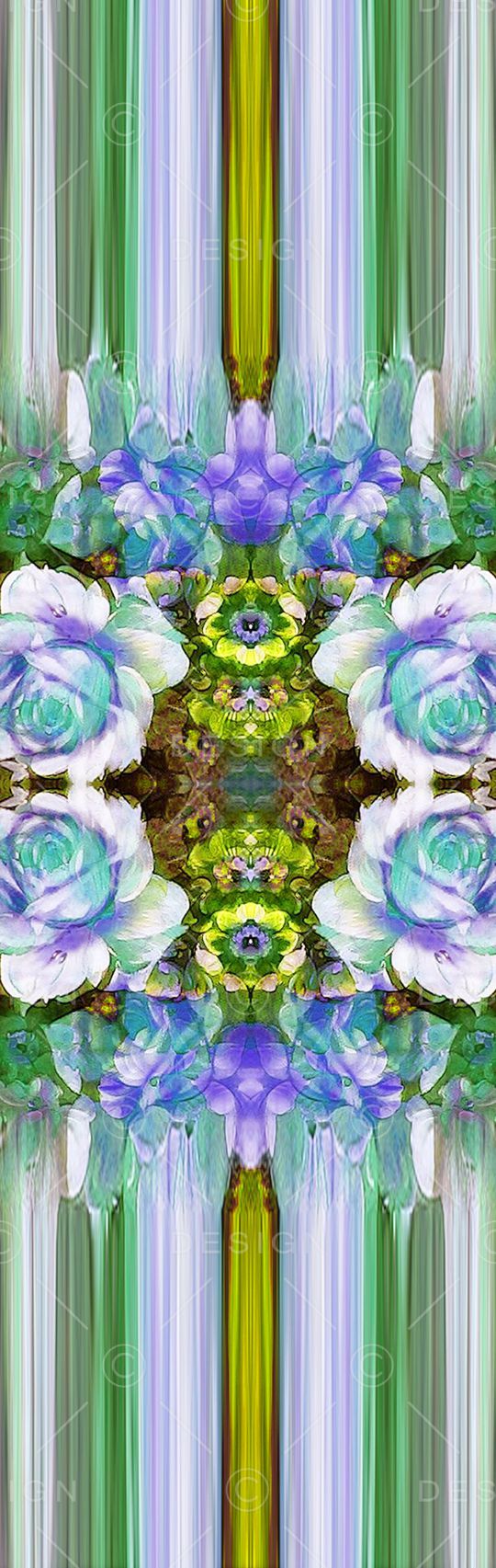 花卉 拉丝 绽放 长巾 印花 对称 条纹 印花华亿平台图片