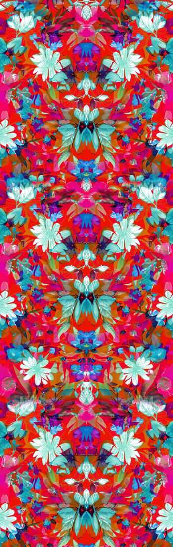 245458-WT057民族风高调鲜艳花卉印花长