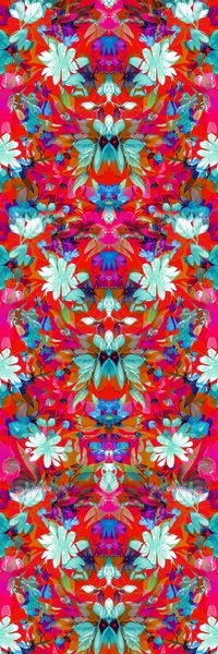 民族风 高调 鲜艳 花卉 印花 长巾 红色 印花华亿平台图片