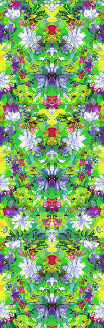 245460-民族风高调鲜艳花卉印花长巾