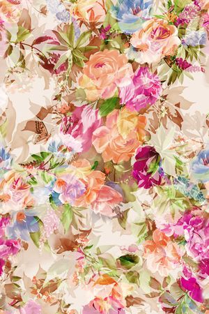 甜美 数码 唯美 花卉 长巾  鲜花 花卉印花华亿平台图片