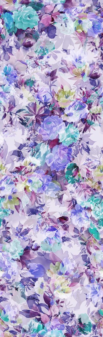 245576-甜美唯美花卉印花长巾