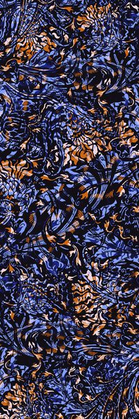 民族风 抽象 花卉 长巾 紫色 黑底 印花华亿平台图片