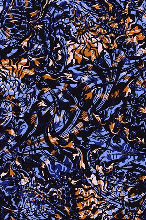 民族风 抽象 花卉 长巾 紫色 黑底 印花华亿平台图片