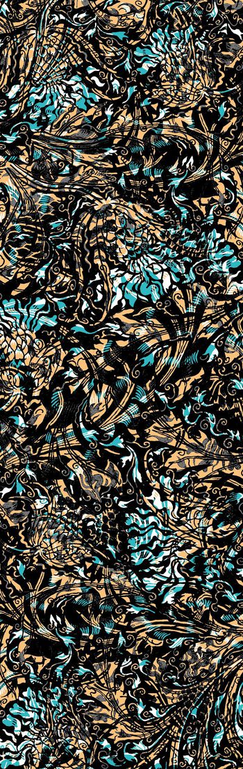 245579-民族风抽象花卉长巾（5色套网）