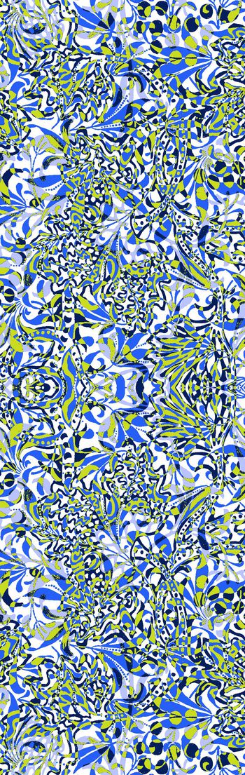 245589-民族风抽象花卉图腾长巾（5色套网）