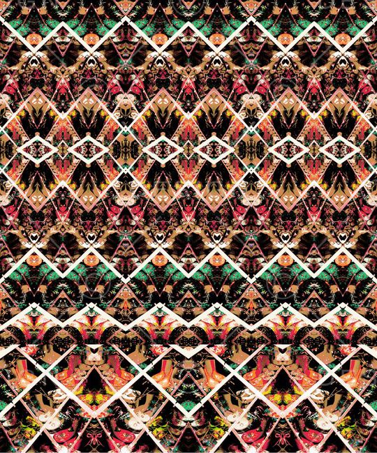 民族风 条纹 变幻 波西米亚 热带印花华亿平台图片