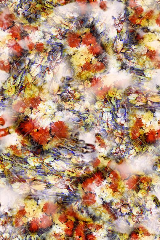 油画 多彩 花卉 花朵 鲜花 印花华亿平台图片