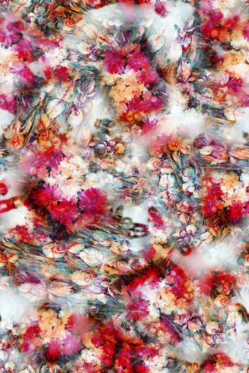 245680-油画效果多彩花卉花朵组合