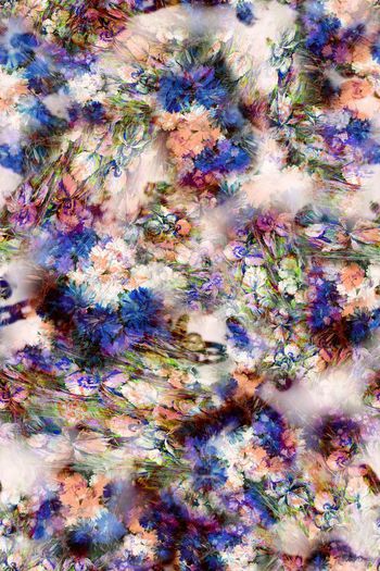 245681-油画效果多彩花卉花朵组合