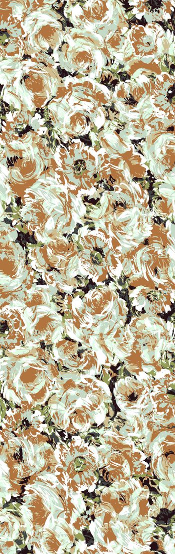 245733-WT063水彩笔触大花卉印花长巾（