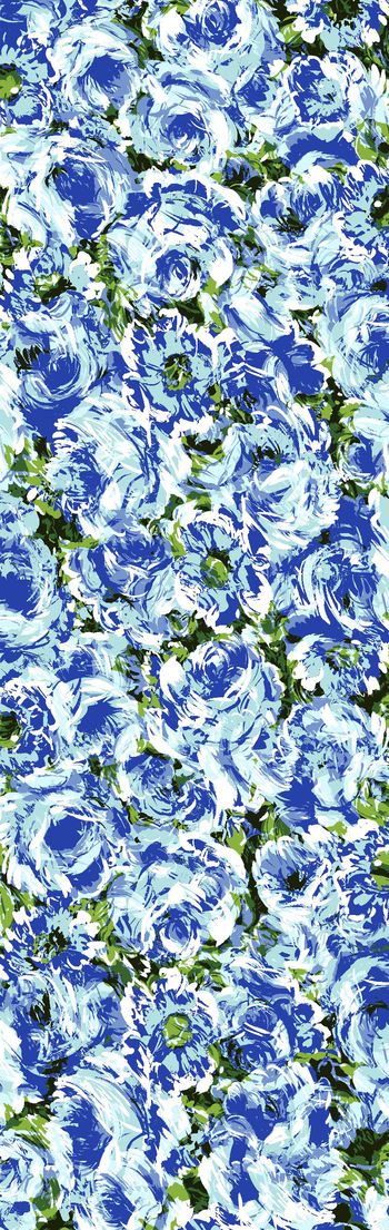 245735-水彩笔触大花卉印花长巾（8色套网）