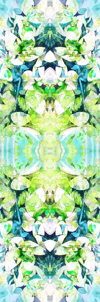 水彩 大花 花卉 对称 抽象 朦胧 印花 长巾印花华亿平台图片