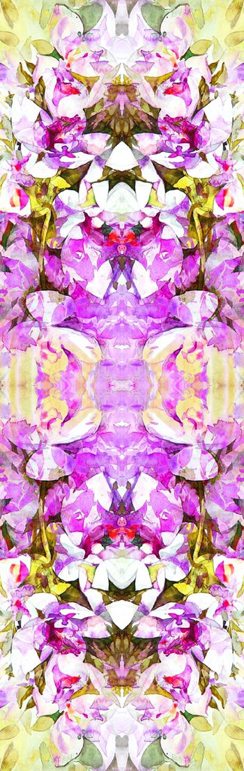 245744-水彩笔触大花卉对称抽象朦胧印花长巾