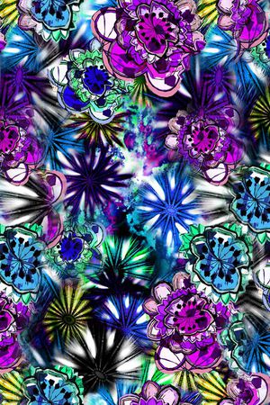 数码 多彩 花朵  花卉 服装 珠宝 印花华亿平台图片