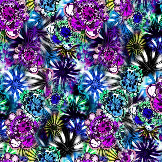 数码 多彩 花朵  花卉 服装 珠宝 印花华亿平台图片