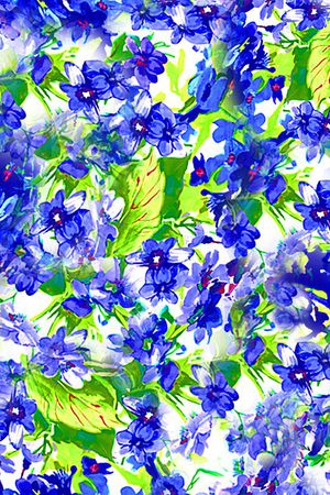 水彩手绘花卉印花华亿平台图片